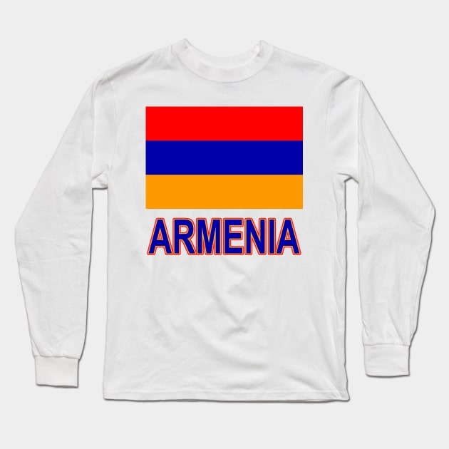 The Pride of Armenia - Armenian Flag Design Long Sleeve T-Shirt by Naves